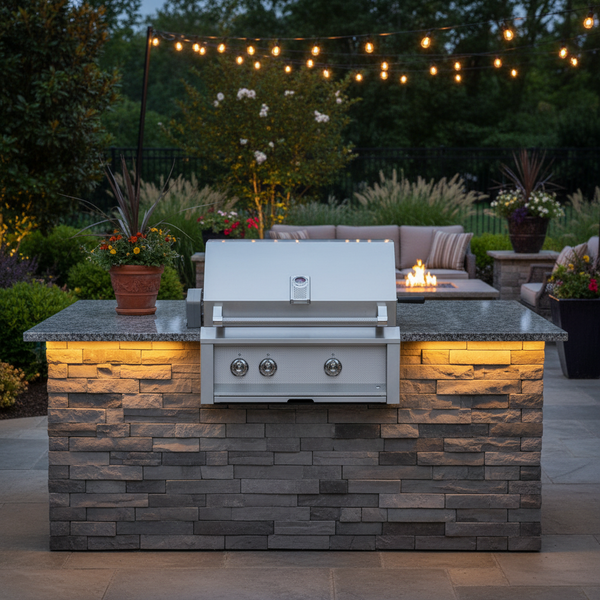Aspire by Hestan 30-Inch Built-In Gas BBQ Grill With Sear, Rotisserie And U-Burner