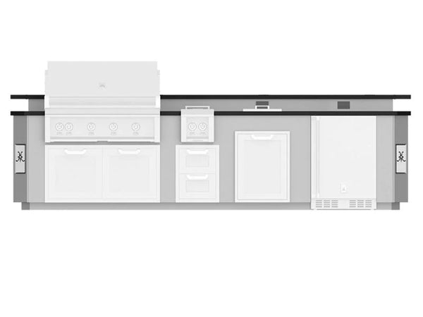 12-Foot Outdoor Living Suite with Bar Top and Foot Rail