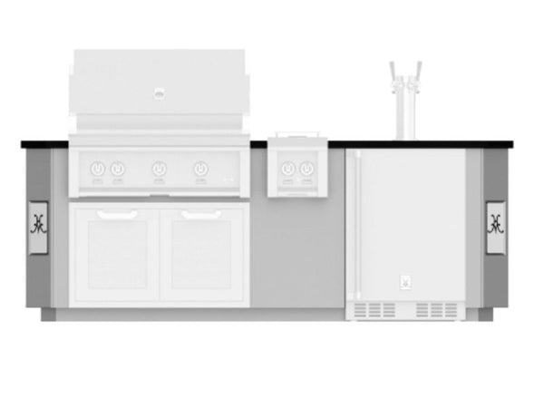 8-Foot GE Series Grill Island Outdoor Living Suite