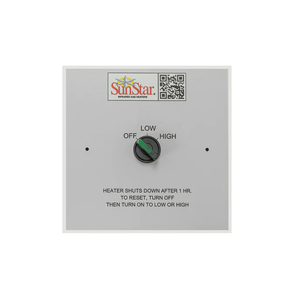 SunStar Single Switch Controller with Built-In 60 minute Solid State Timer and Luminated 3 Position Switch for Recessed Wall Applications