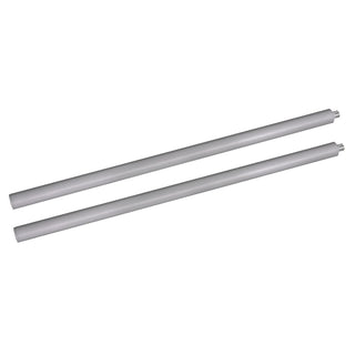 Heatstrip heater suspended from ceiling using 24 inch 600mm silver extension pole