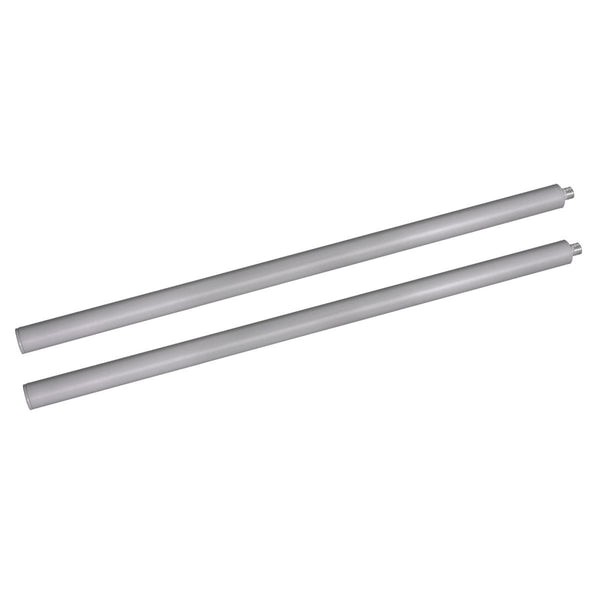 Heatstrip heater suspended from ceiling using 24 inch 600mm silver extension pole