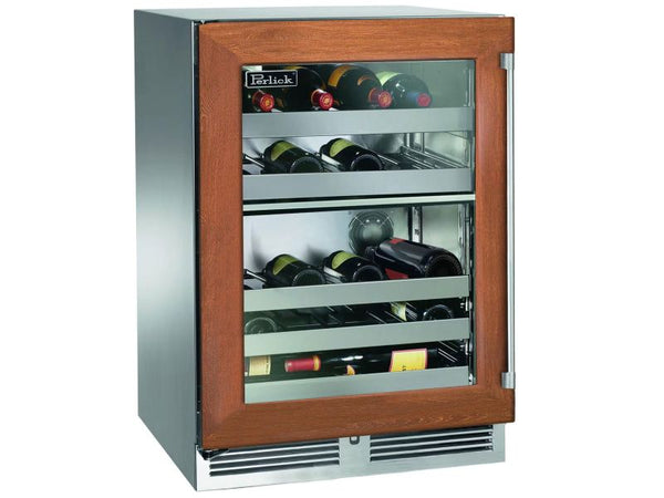 Perlick 24 Inch Signature Series Marine Grade Dual-Zone Wine Reserve with Lock