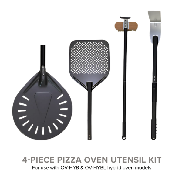 Summerset 4-piece pizza oven utensil kit on a white background