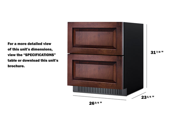 Summit 27 Inch Outdoor Refrigerator with Drawers