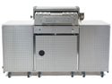 Mont Alpi 4-Burner 70-Inch Outdoor Gas Grill Island with Infrared Rear Burner & Rotisserie Kit - Stainless Steel