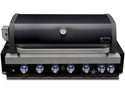 Mont Alpi 6-Burner 78 1/2 Inch ArtWood Gas Grill Island with Refrigerator, Infrared Rear Burner, and Rotisserie Kit - Stainless Steel