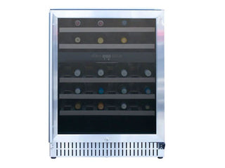 Summerset 24 Inch Outdoor Dual Zone Wine Cooler with Glass Door and Lock