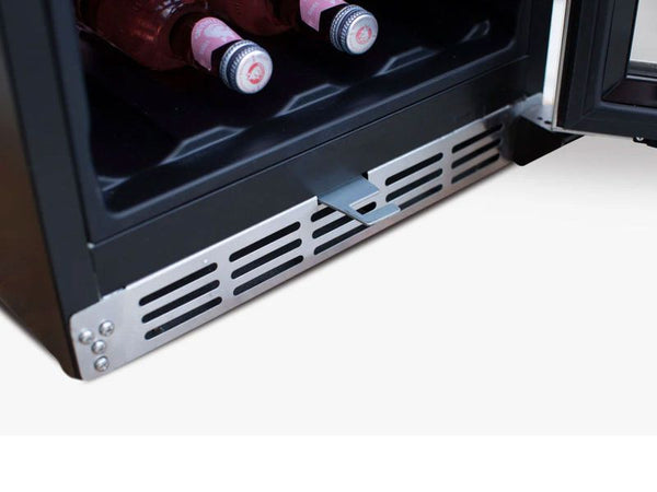 Summerset 24 Inch Outdoor Dual Zone Wine Cooler with Glass Door and Lock
