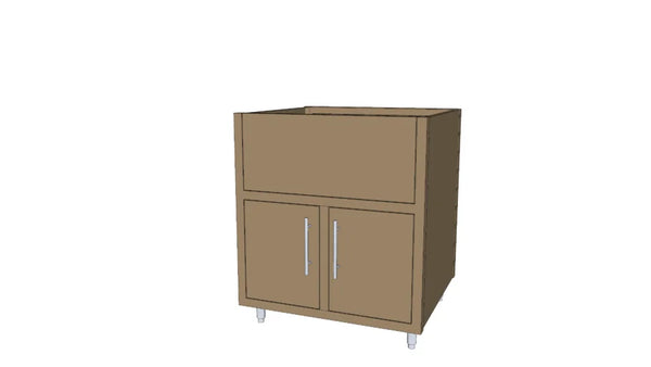 Challenger Designs 30" Double Door Apron Sink Base Cabinet