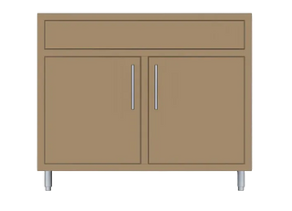 Challenger Designs 42" Double Door Sink Base Cabinet