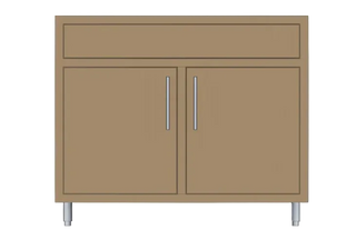 Challenger Designs 45" Double Door Sink Base Cabinet
