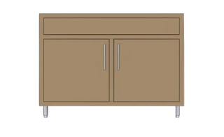 Challenger Designs 48" Double Door Sink Base Cabinet