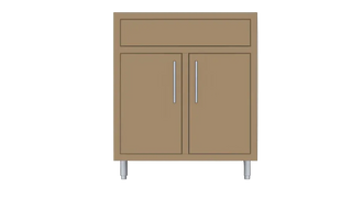 Challenger Designs 30" Double Door Sink Base Cabinet