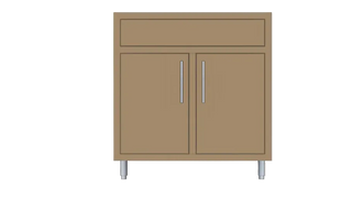 Challenger Designs 33" Double Door Sink Base Cabinet