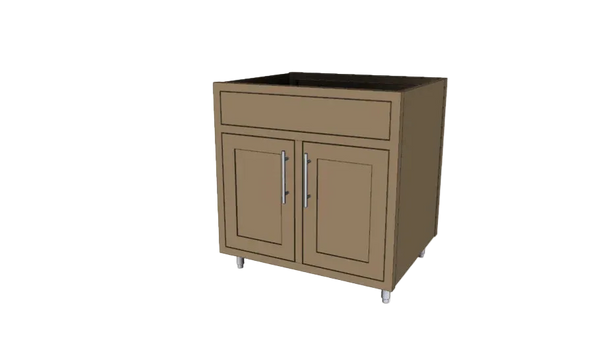 Challenger Designs 36" Double Door Sink Base Cabinet