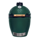 Green Big Green Egg grill on a white background
