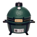 Green Big Green Egg grill on a white background