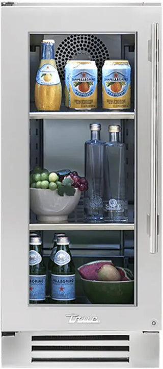 True 15 Inch Undercounter Refrigerator Stainless Glass