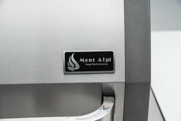 Mont Alpi 805 Deluxe Island with a 90 Degree Corner, Kegerator and Fridge Cabinet