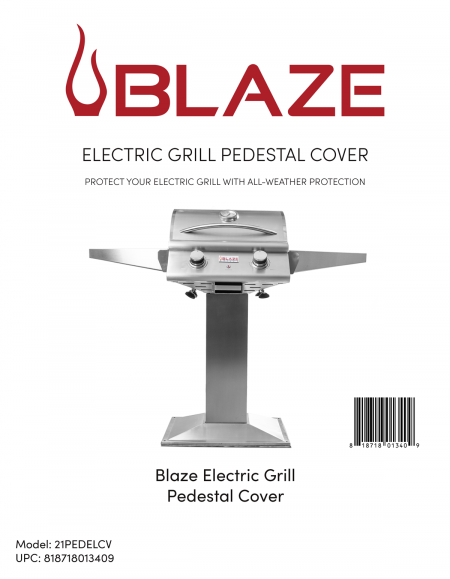 Blaze Electric Grill with Pedestal Cover