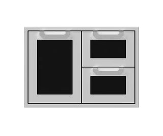 Buy stealth Hestan 30 Inch Double Drawer and Storage Door Combination