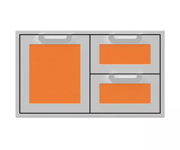 Hestan 36 Inch Double Drawer and Storage Door Combination