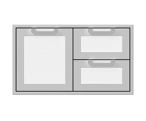 Hestan 36 Inch Double Drawer and Storage Door Combination