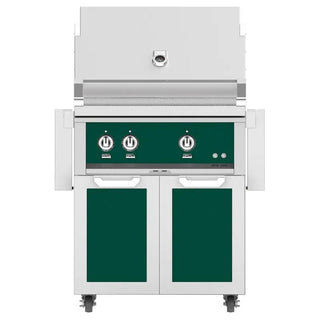 Hestan 36 Inch Grill With Rotisserie On Double Door Cart