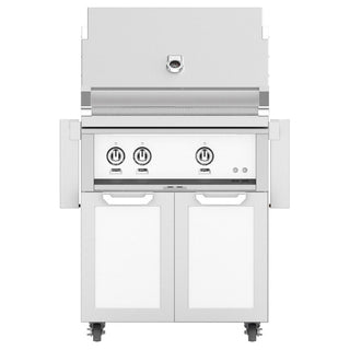 Hestan 30 Inch Grill With Rotisserie On Double Door Cart