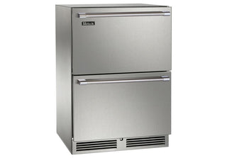 Perlick 24 Inch Signature Series Dual Zone Outdoor Refrigerator and Freezer Drawers