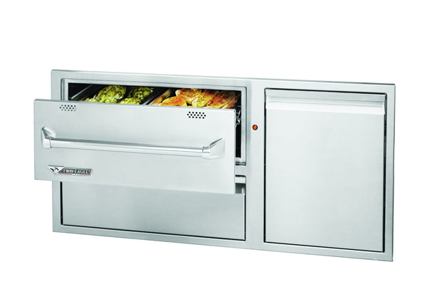 Twin Eagles 42 Inch Warming Drawer Combo