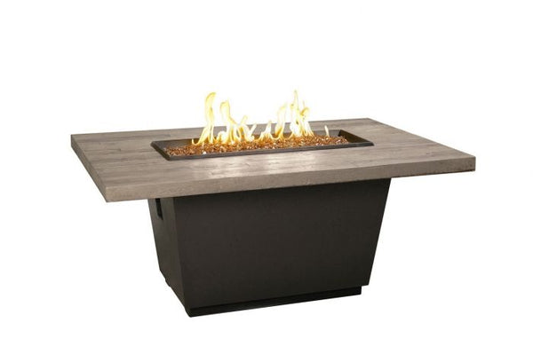 American Fyre Designs Reclaimed Wood Cosmo Rectangle Fire Table