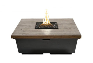 American Fyre Designs Reclaimed Wood Contempo Square Fire Table