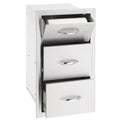 American Made Grills 17 Inch Vertical 2-Drawer & Paper Towel Holder Combo